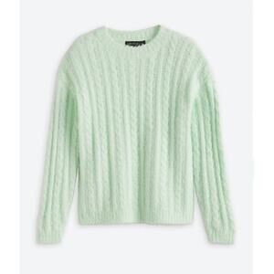 Love Ellie Katya Cable Knit Sweater Mint Size M